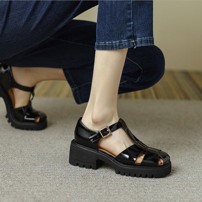 Women’s Casual Ankle-Strap Buckle Shoes – Comfortable Everyday Flats | ROHBA™