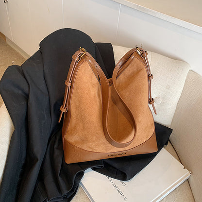 Casual Retro Suede Large Capacity Bag Women's All-match
