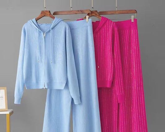 Western Style Fried Street Leisure Fashionable Knitted Suit