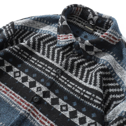 Retro Streetwear Ethnic Style Loose Shirt – Trendy Casual Unisex Top