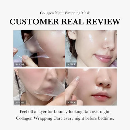 Collagen Night Wrapping Face Mask – Firming, Hydrating & Anti-Wrinkle Treatment
