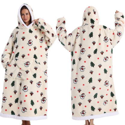 Oversized Warm Blanket Hoodie – Thickened Winter Wearable Blanket for Men & Women
