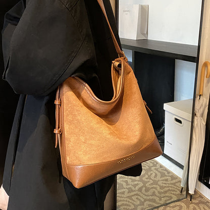 Casual Retro Suede Large Capacity Bag Women's All-match