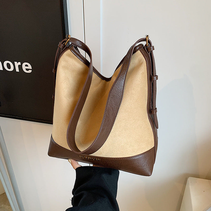 Casual Retro Suede Large Capacity Bag Women's All-match