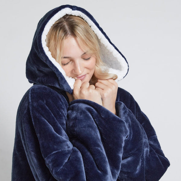 Huggle Hoodie Pajamas – Ultra-Soft Flannel Blanket Hoodie for Cold Weather