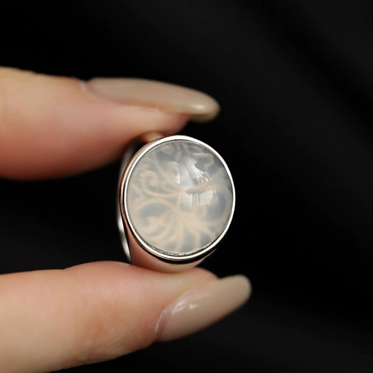 Lychee Jelly Round Ring Female Light Luxury High Sense