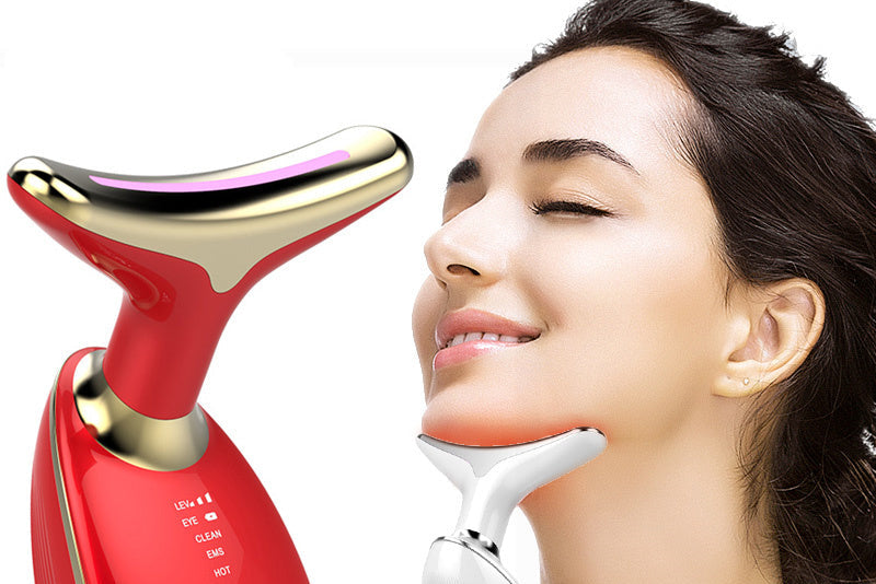 EMS Thermal Neck Lifting And Tighten Massager Electric Microcurrent Wrinkle Remover
